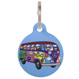 Sock Monkey Peace Bus Pet i.d. tag ペット　ネームタグ