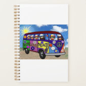 Sock Monkey Peace Bus Postcard プランナー手帳 (正面)