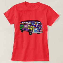 Sock Monkey Peace Bus  Tシャツ