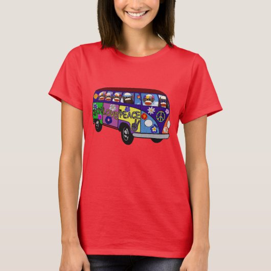 Sock Monkey Peace Bus  Tシャツ (正面)