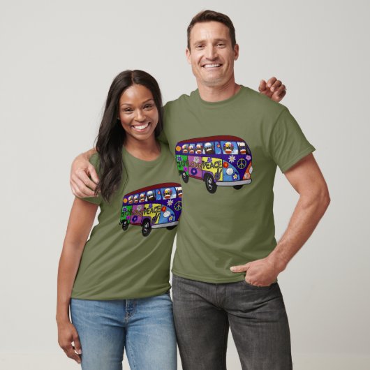 Sock Monkey Peace Bus  Tシャツ (ユニセックス)