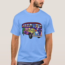 Sock Monkey Peace Bus  Tシャツ
