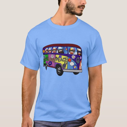 Sock Monkey Peace Bus  Tシャツ (正面)