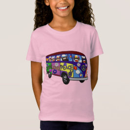 Sock Monkey Peace Bus  Tシャツ