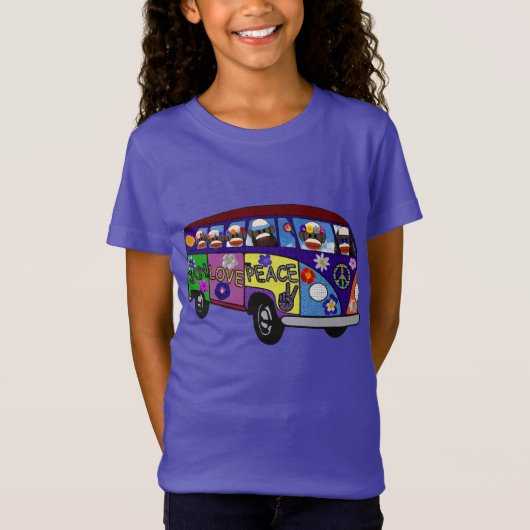 Sock Monkey Peace Bus  Tシャツ (正面)