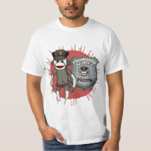 Sock Monkey Police Tシャツ