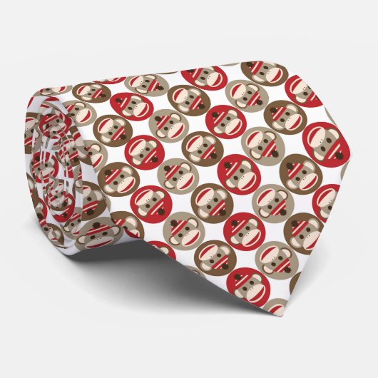Sock Monkey Pop Culture Custom Necktie Tie ネクタイ (ロール)