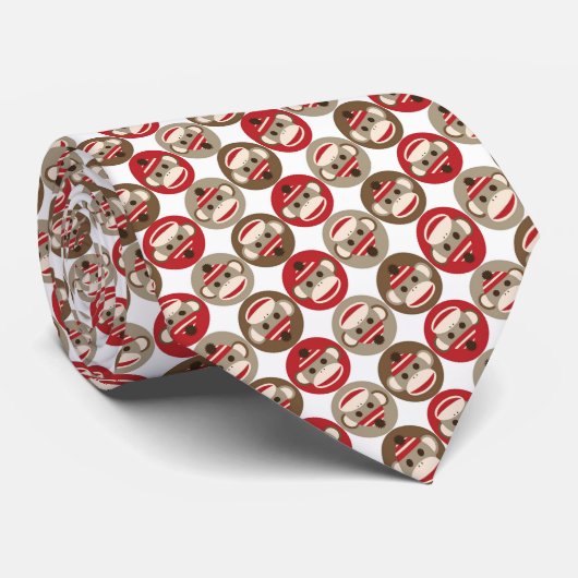 Sock Monkey Pop Culture Custom Necktie Tie ネクタイ (ロール)