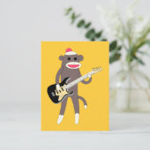 Sock Monkey Rocks、エレキギター付き ポストカード (スタンド正面)