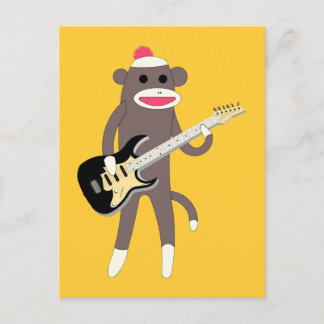 Sock Monkey Rocks、エレキギター付き ポストカード
