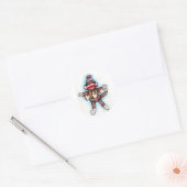 Sock Monkey Stickers - Monkey Business ラウンドシール (封筒)