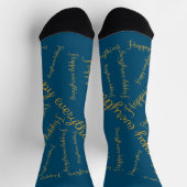 Socken mit goldener Schrift Happy Everything ソックス (上部)