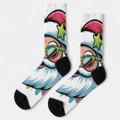 Socken mit Weihnachtsmotiv-Santa Claus ソックス (左)