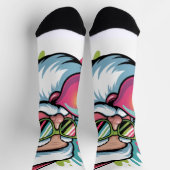 Socken mit Weihnachtsmotiv-Santa Claus ソックス (上部)