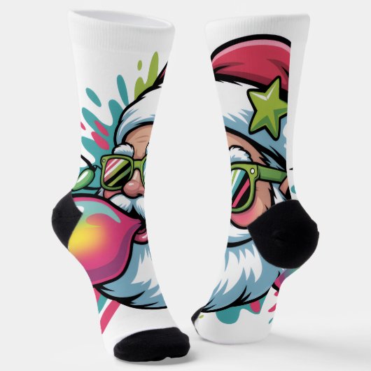 Socken mit Weihnachtsmotiv-Santa Claus ソックス (傾斜あり)