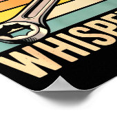 Socket Wrench Whisperer Retro Mechanic Crew Auto T ポスター (角)