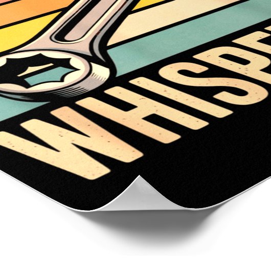 Socket Wrench Whisperer Retro Mechanic Crew Auto T ポスター (角)