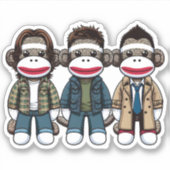 SockMonkey Hunter Brothersとその天使の友人 シール (正面)