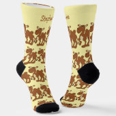 Socks Bactrian Camel Design ソックス (傾斜あり)
