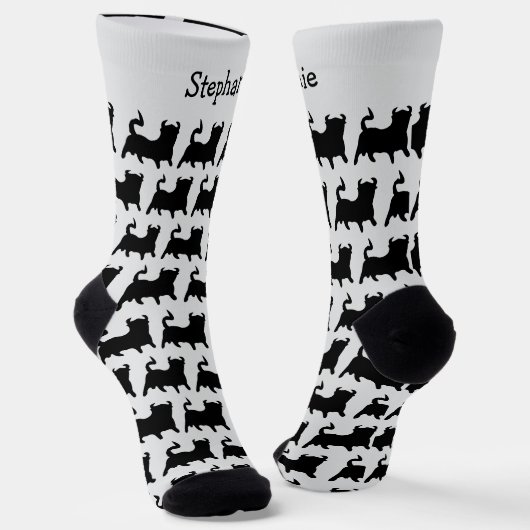 Socks Black Bull Design ソックス (傾斜あり)