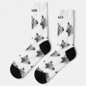 Socks Black Butterfly Design ソックス (左)