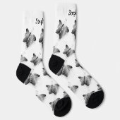 Socks Black Butterfly Design ソックス (右)