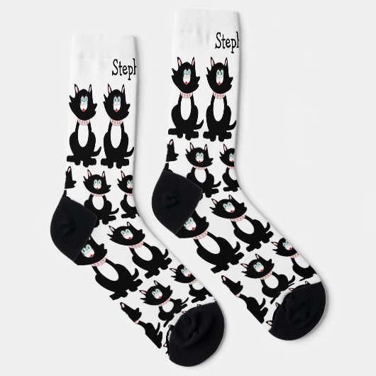 Socks Black Cat Design ソックス (右)