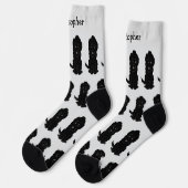 Socks Black Goldendoodle Design ソックス (左)