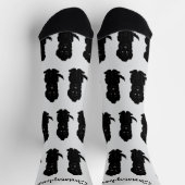 Socks Black Goldendoodle Design ソックス (上部)