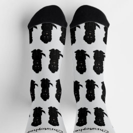 Socks Black Goldendoodle Design ソックス