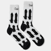 Socks Black Goldendoodle Design ソックス (右)