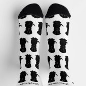 Socks Black Labrador Dog Design ソックス (上部)