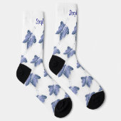 Socks Blue Butterfly Design ソックス (右)