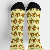 Socks Boxing Kangaroo Design ソックス (上部)
