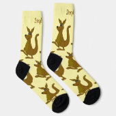 Socks Brown Kangaroo Design ソックス (右)