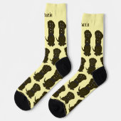 Socks Chocolate Labrador Dog Design ソックス (左)