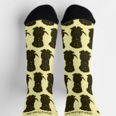 Socks Chocolate Labrador Dog Design ソックス (上部)