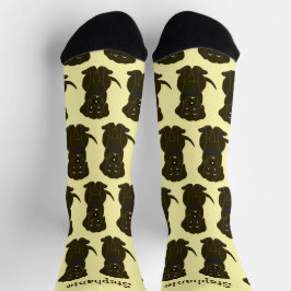 Socks Chocolate Labrador Dog Design ソックス