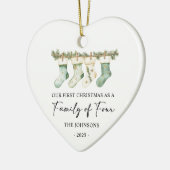 Socks Christmas as a Family of Four セラミックオーナメント (左)