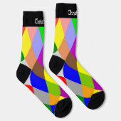Socks Colourful Diamonds Design ソックス (右)