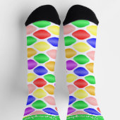 Socks Colourful Ovals Design ソックス (上部)