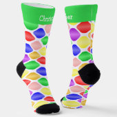 Socks Colourful Ovals Design ソックス (傾斜あり)