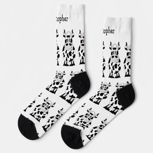 Socks Cow Design ソックス (左)