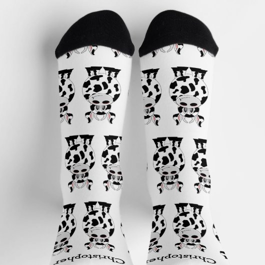 Socks Cow Design ソックス (上部)