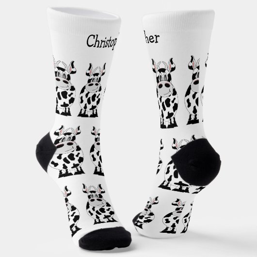 Socks Cow Design ソックス (傾斜あり)