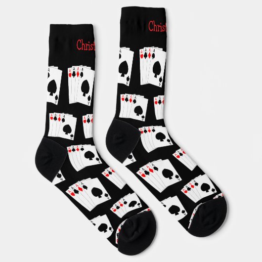 Socks Deck Of Cards Four Aces Design ソックス (右)