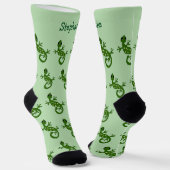 Socks Gecko Lizard Design ソックス (傾斜あり)