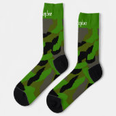 Socks Green Camouflage Design ソックス (左)