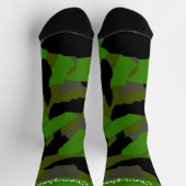 Socks Green Camouflage Design ソックス (上部)