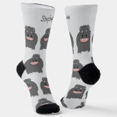 Socks Hippopotamus Design ソックス (傾斜あり)